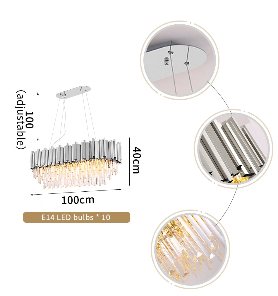 Ylk Tabitha Crystal Chandelier Light