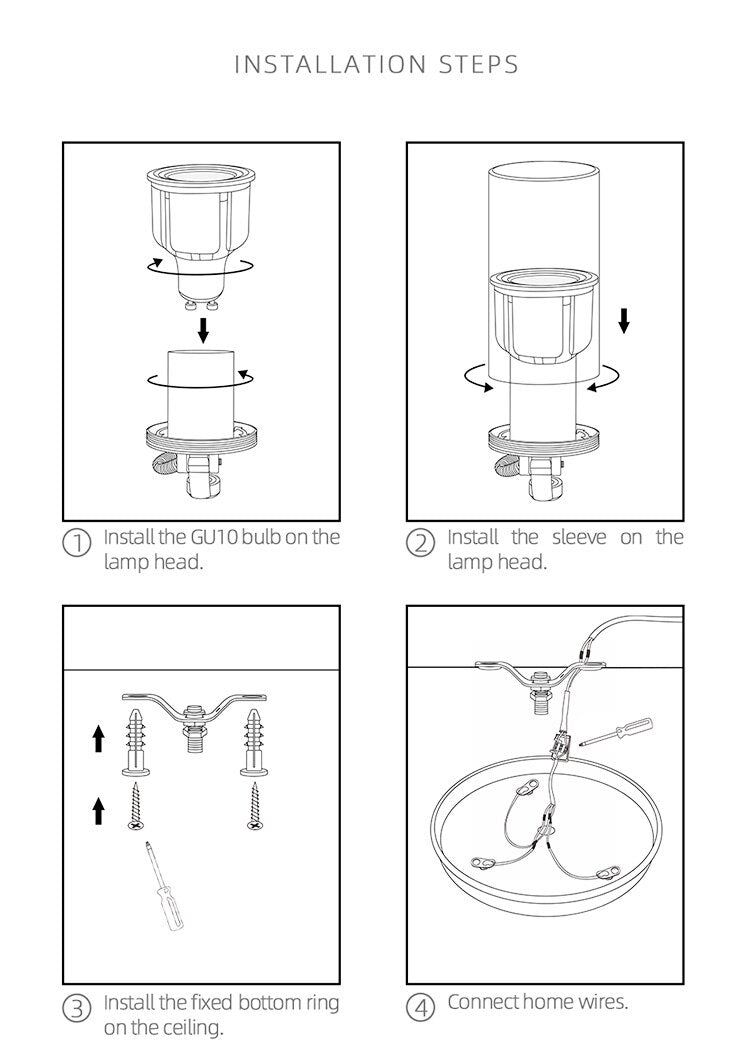 AiS LED Ceiling Light GU10 replaceable bulb directional Three-head Ceiling Spotlight