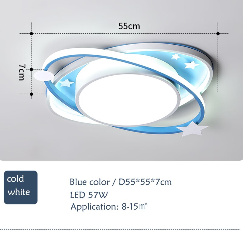 IIS Cartoon Nursery Kids Ceiling Light Oval Blue