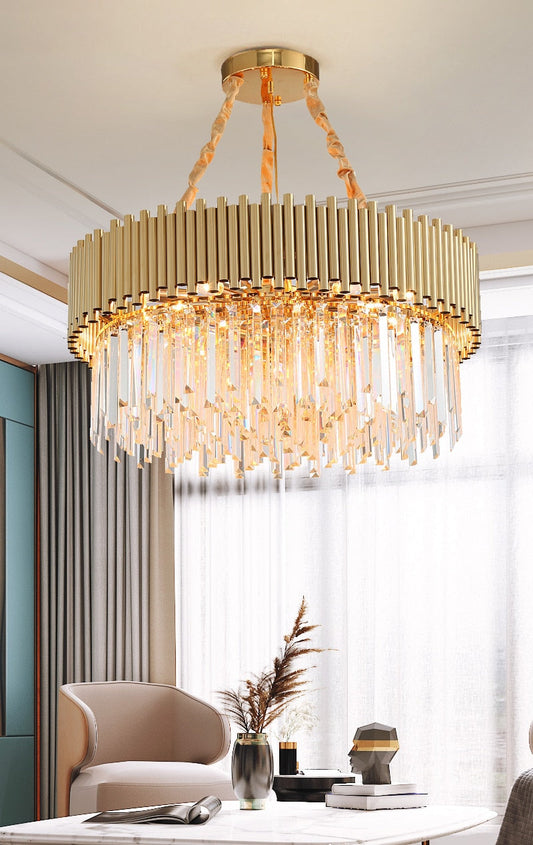Ylk Talis Gold Crystal Chandelier