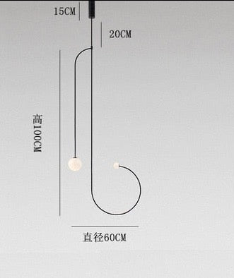 Torborg Minimalist Bedroom Bedside Led Chandelier Light
