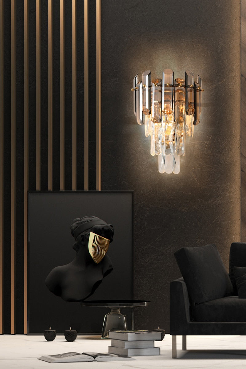 Ylk Thora Crystal Wall Sconce