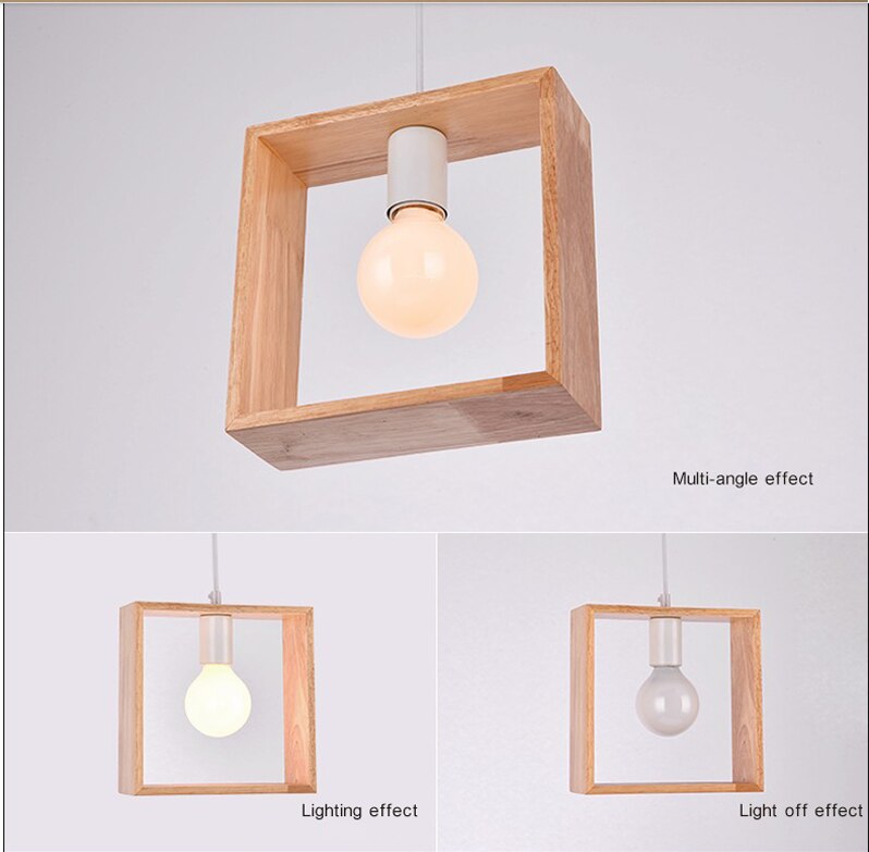LYF 3-styles Nordic Pendant Creative Wooden Light