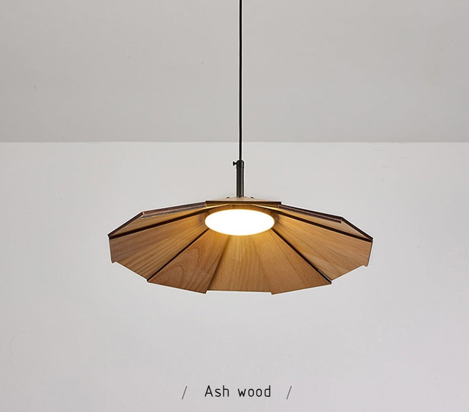 IIS LED Solid Wood Pendant Light Nordic Restaurant Bar Office Hanging lamp