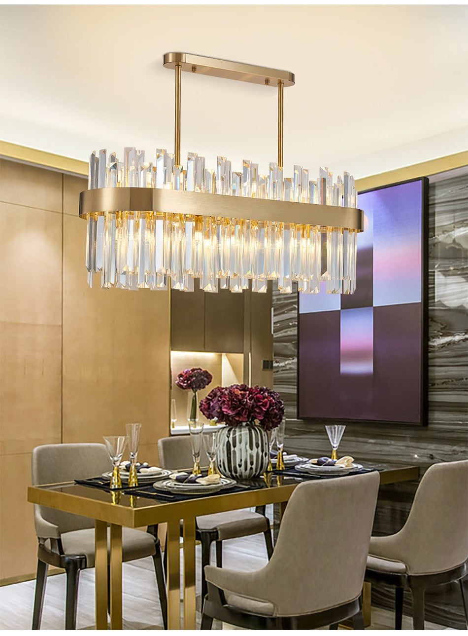 Ylk Oval Design Crystal Chandelier