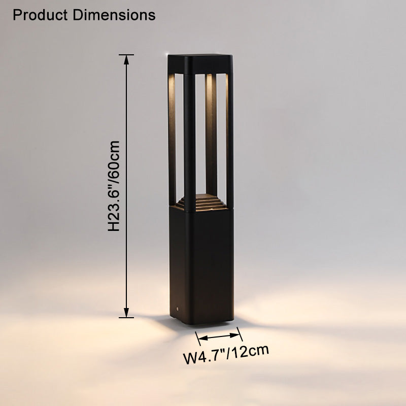 WOMO Square Solar Bollard Light-WM9111