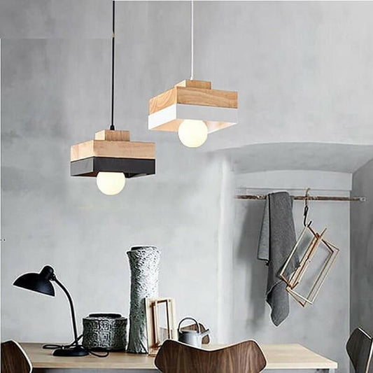 Hatria - Pendant Light Wooden LED (square or round)