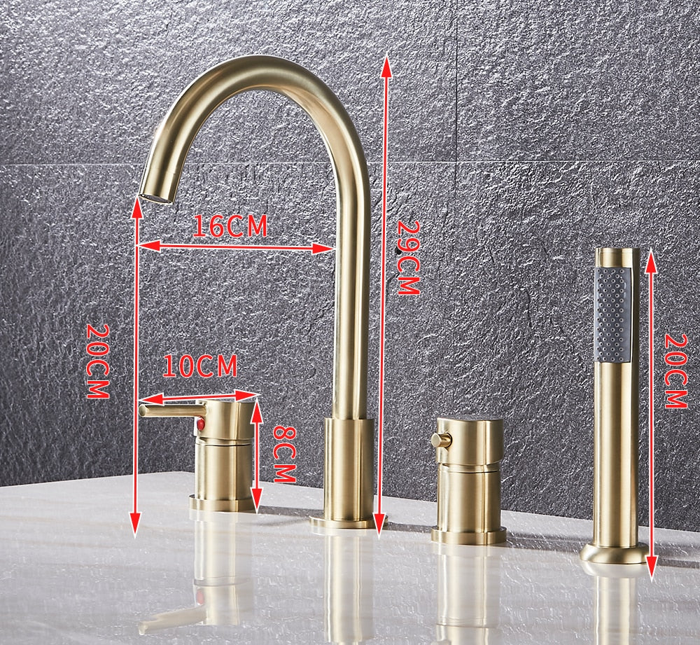 Katen - Modern Bathtub Faucet Deck Mount Tub Faucet