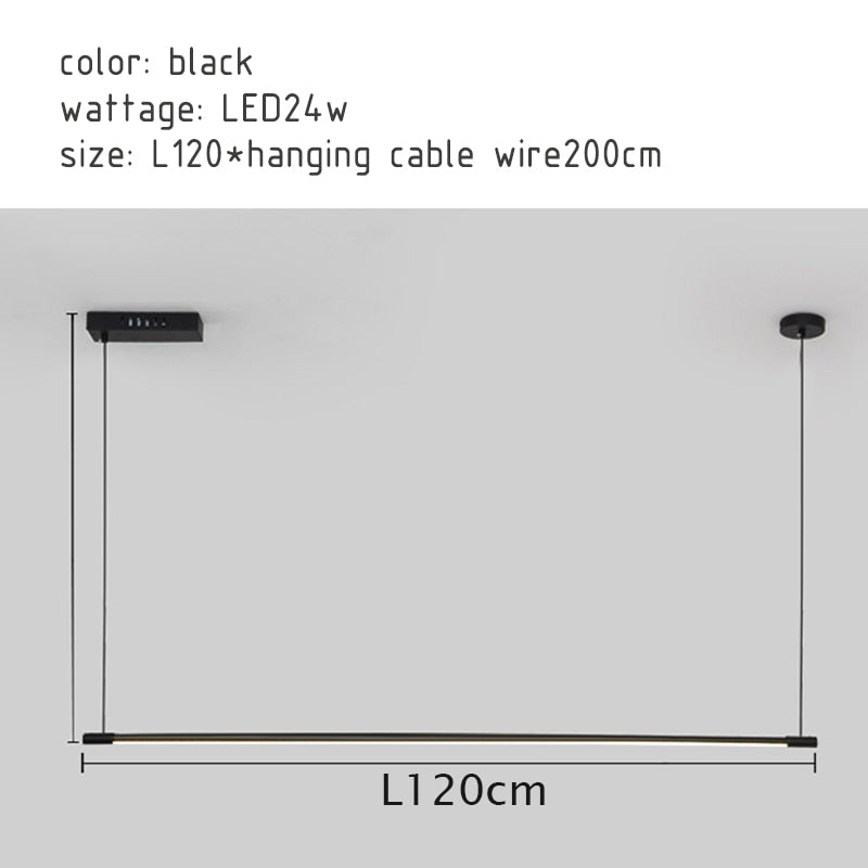 IIS Linear LED Pendant Light Morden Aluminum