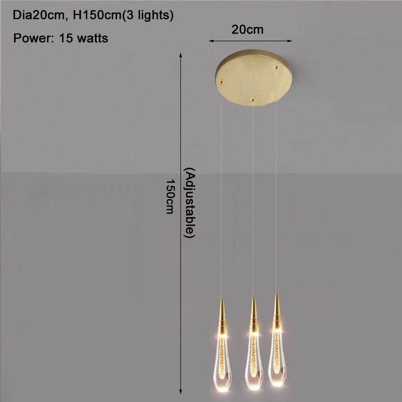 Ylk Water Drop Crystal Chandelier