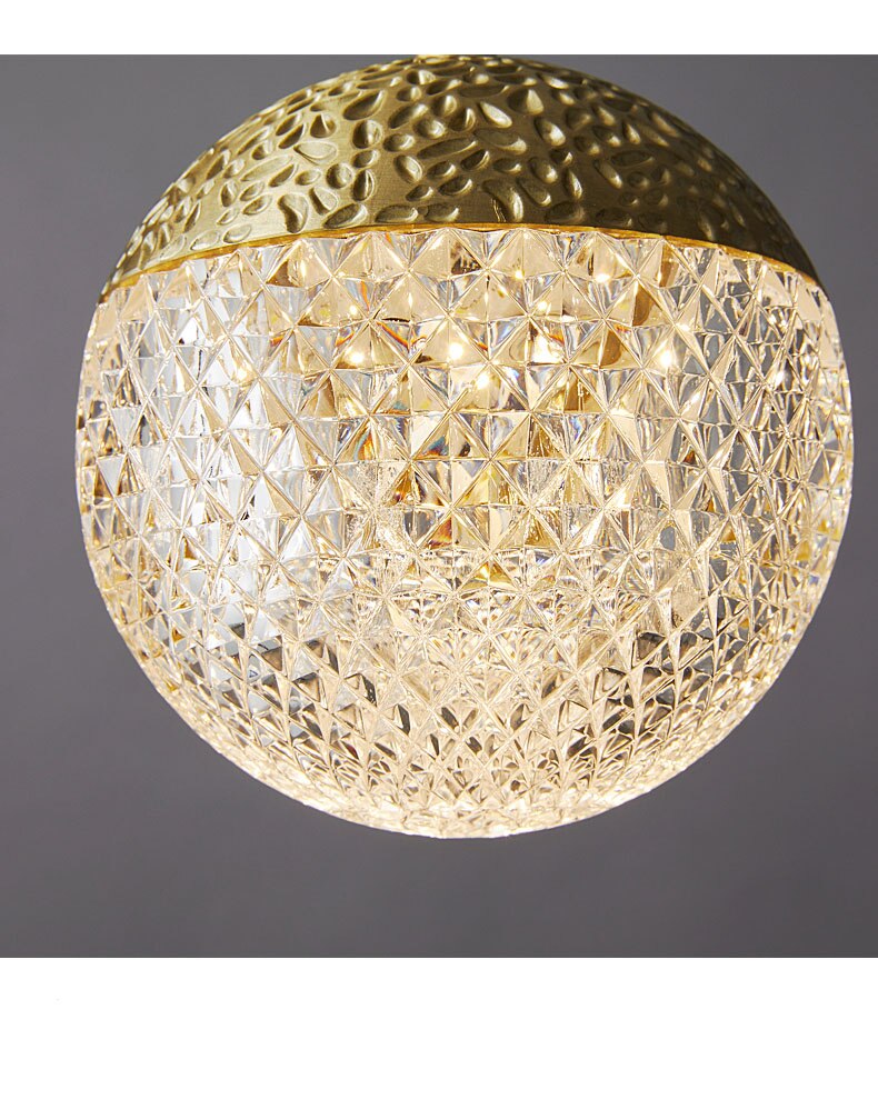 Lyf Round Ball Crystal Pendant Light