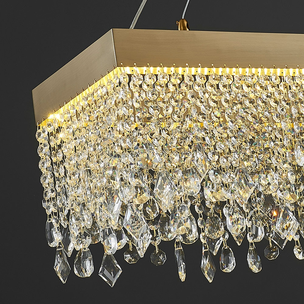 Ylk Cielo Gold Crystal Pendant Lamp