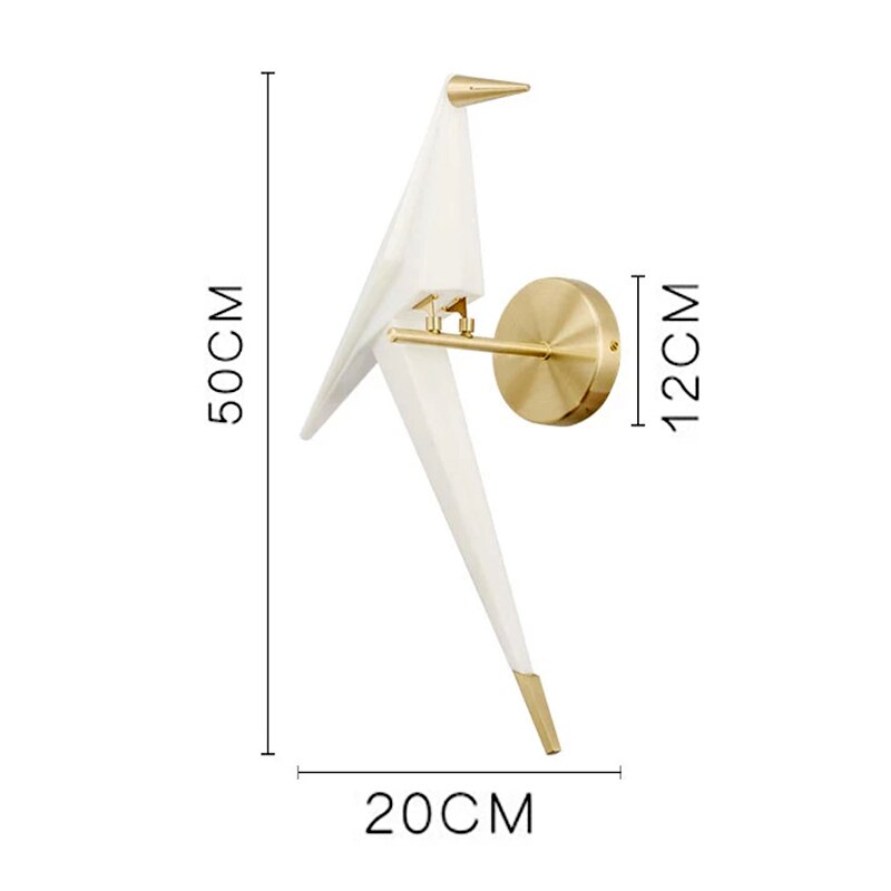 Won Cerise Bird Wall Lamp