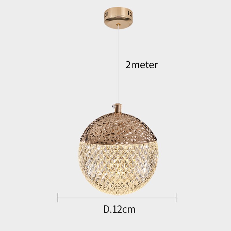 Lyf Round Ball Crystal Pendant Light