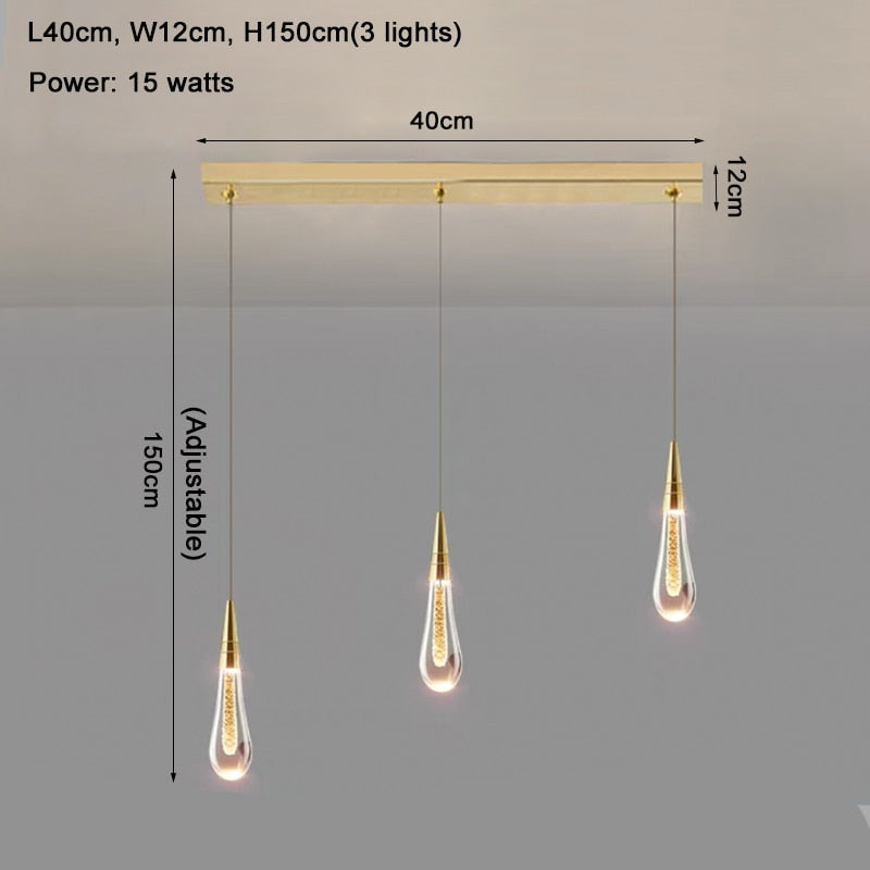 Ylk Water Drop Crystal Chandelier