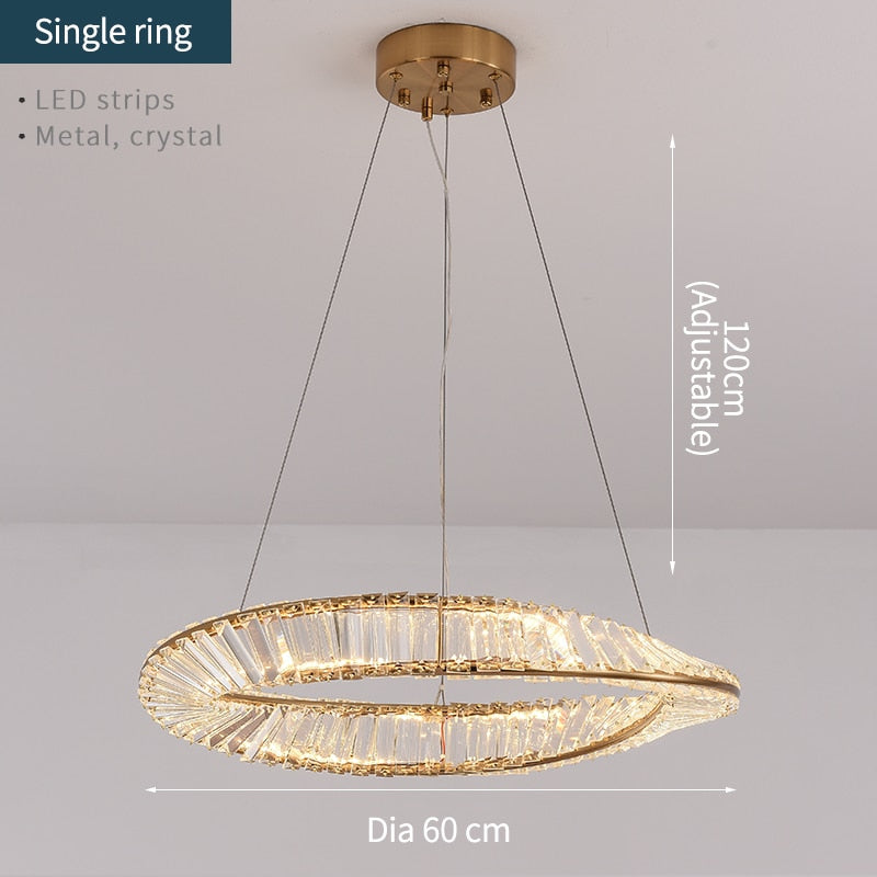 Ylk Mobius Ring Crystal Lamp