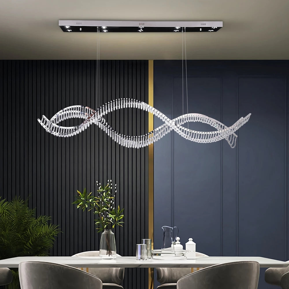 Ylk Large Wave Design Chandelier