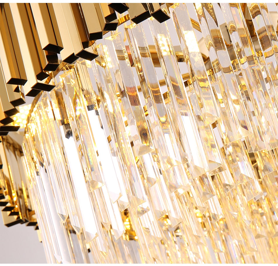 Ylk Long Crystal Chandelier Lamp