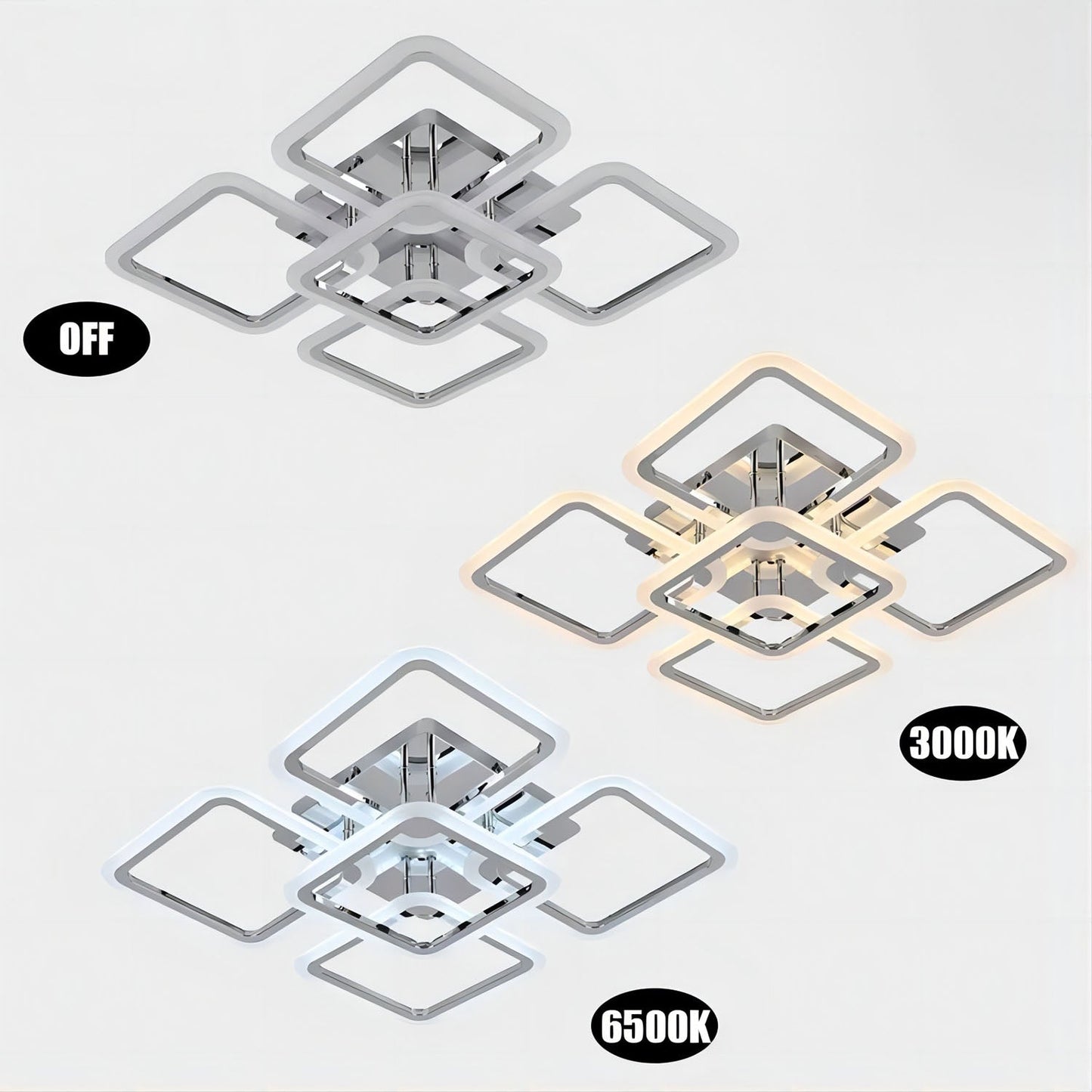 Qiyi Kaoli Chrome LED Chandelier