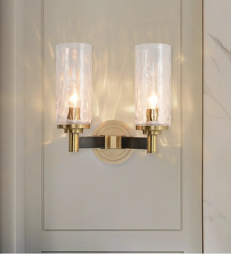 KUNG Modern Lustre Crystal Wall Lamp Bronze