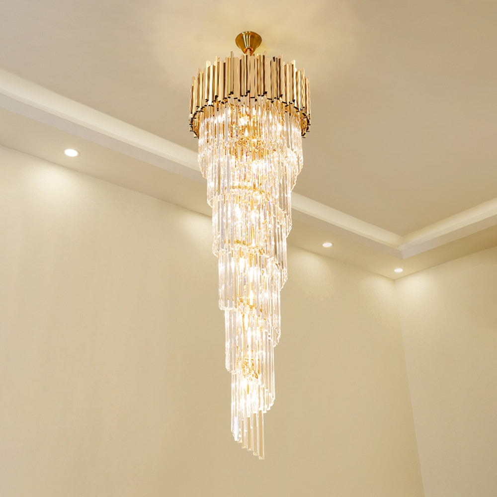 Ylk Long Crystal Chandelier Lamp