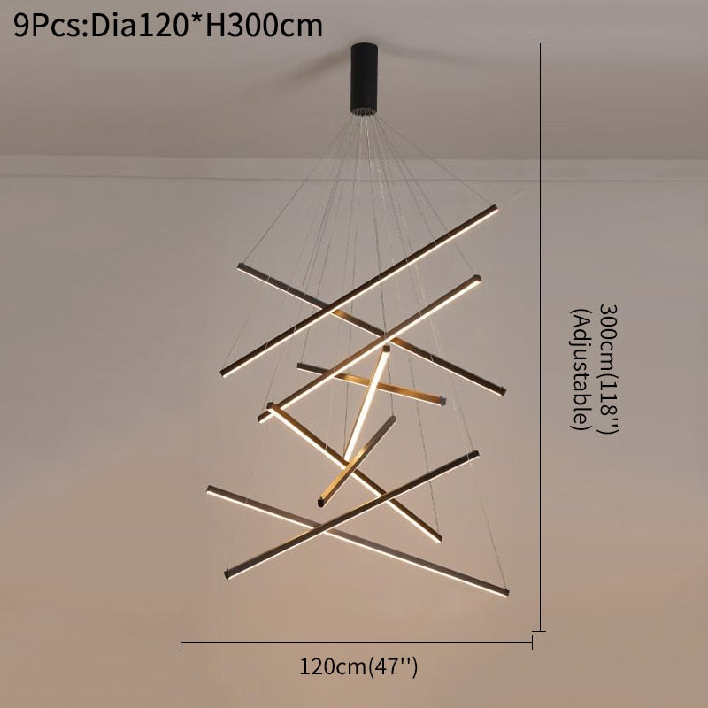 Ylk Black Luxury LED Chandelier