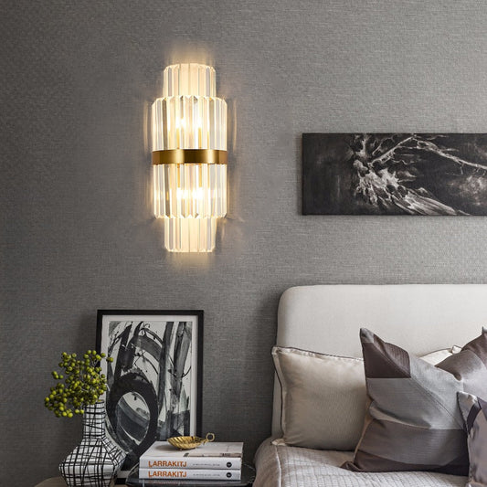 Ylk Modern Crystal Gold Wall Lamps