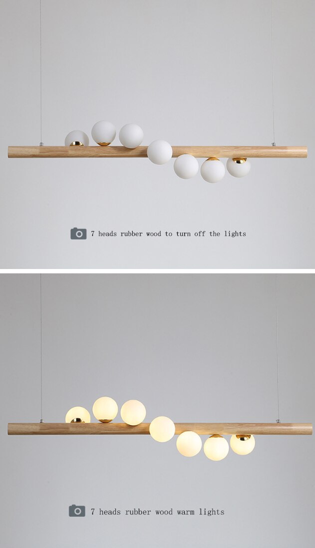 OUD Belphoebe Wood Modern Pendant Light Island Lighting