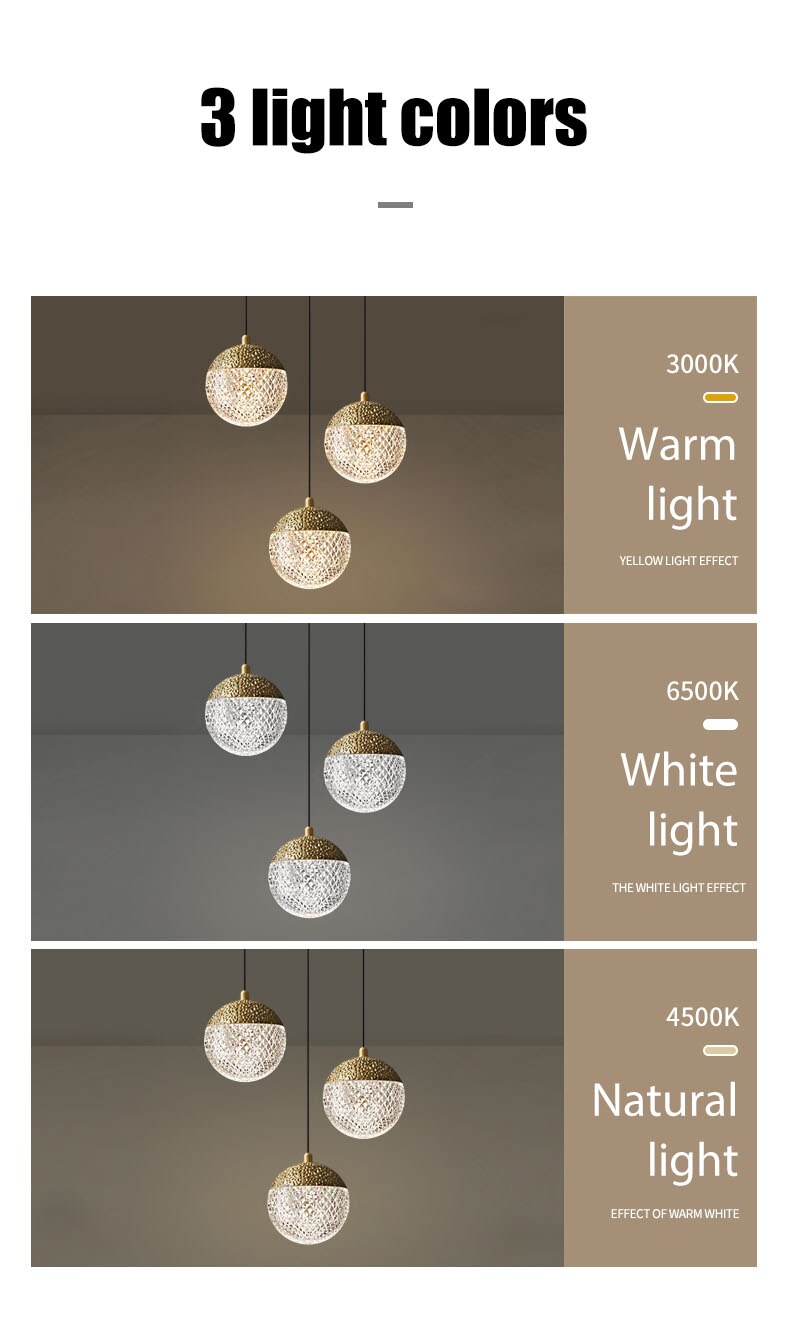 Lyf Round Ball Crystal Pendant Light