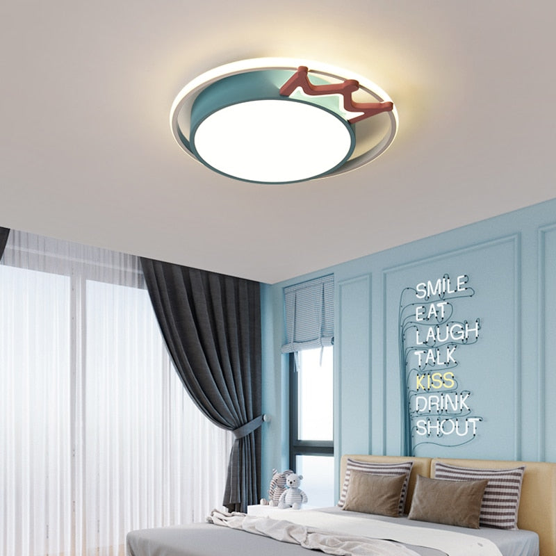 IIS Cartoon Nursery Crown Ceiling Lamps For Children