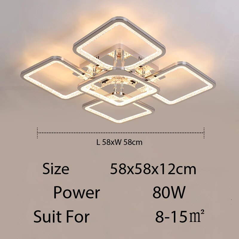 Qiyi Kaoli Chrome LED Chandelier
