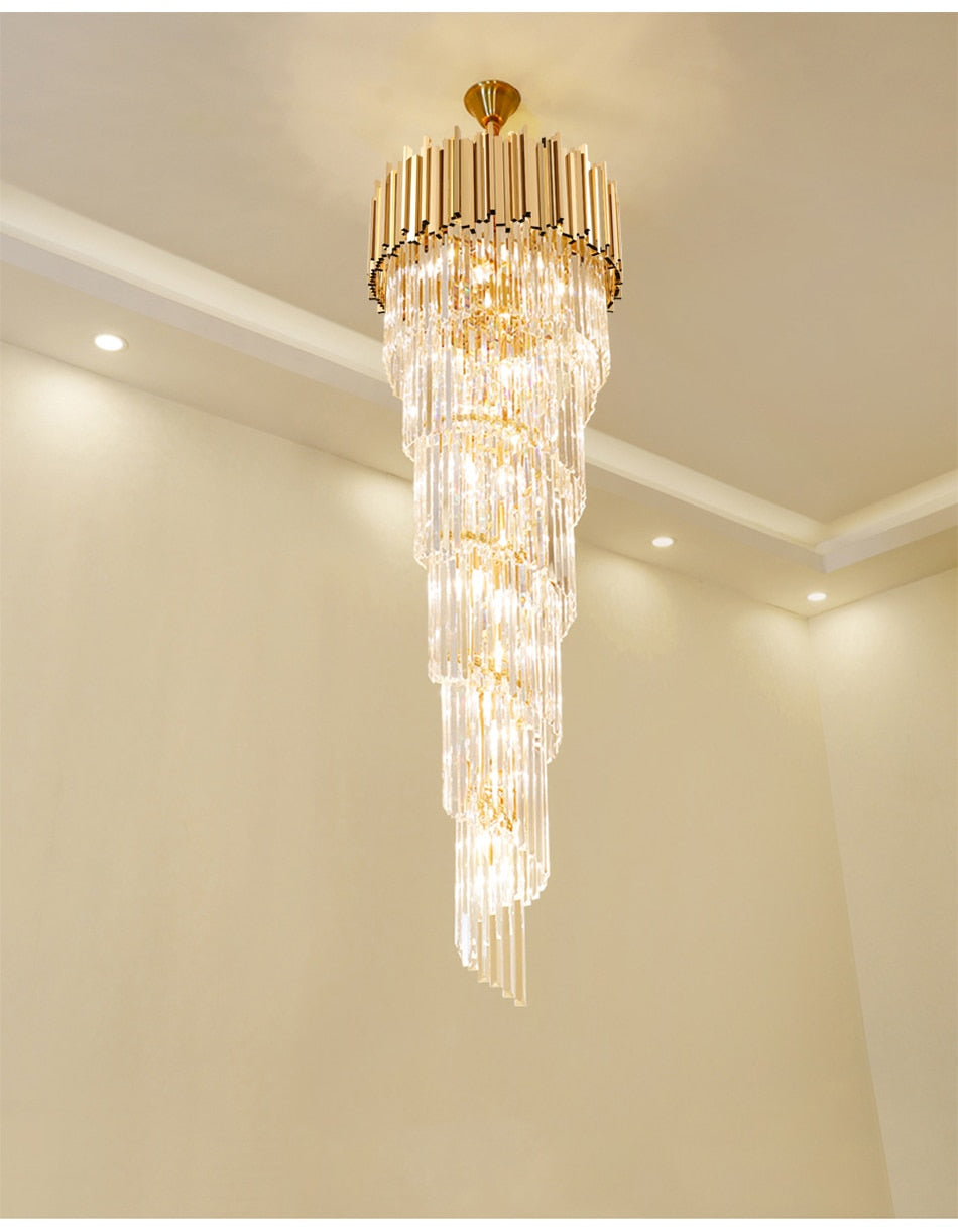 Ylk Long Crystal Chandelier Lamp