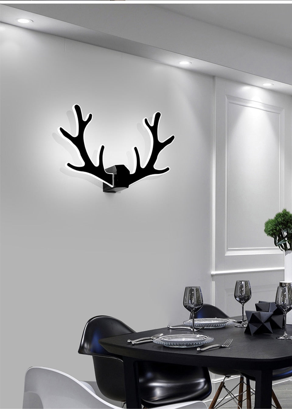 IIS Nordic Antler wall lamp LED bedside bedroom light macarons wall sconce