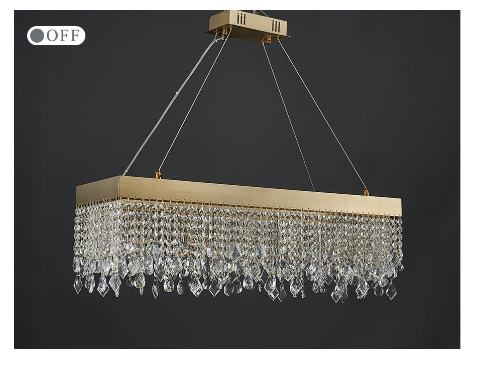 Ylk Cielo Gold Crystal Pendant Lamp