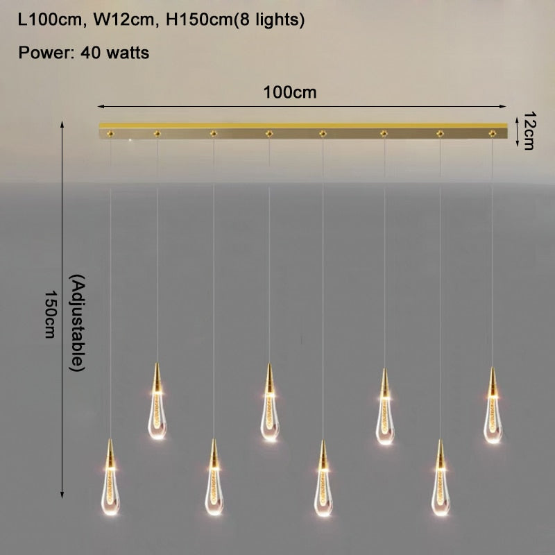 Ylk Water Drop Crystal Chandelier