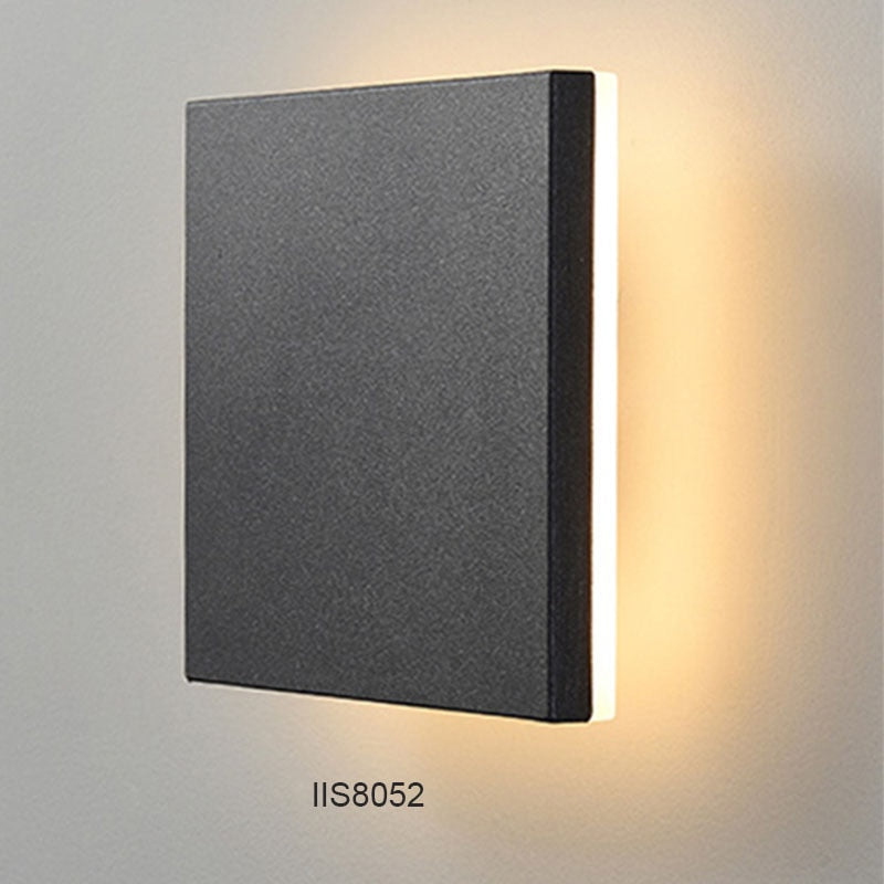IIS Round/Square Modern IP65 Waterproof outdoor LED wall lamp