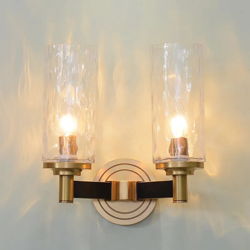 KUNG Modern Lustre Crystal Wall Lamp Bronze