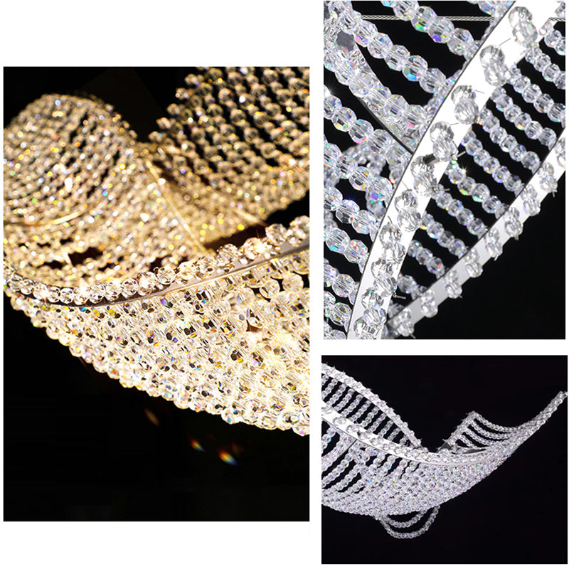 Ylk Large Wave Design Chandelier