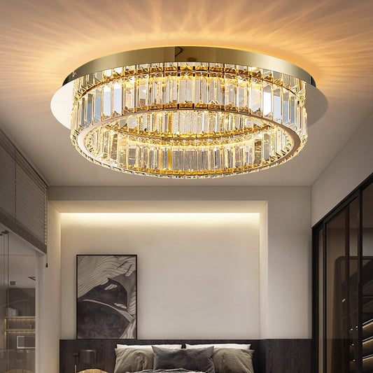 Ylk Round Modern Crystal Chandelier