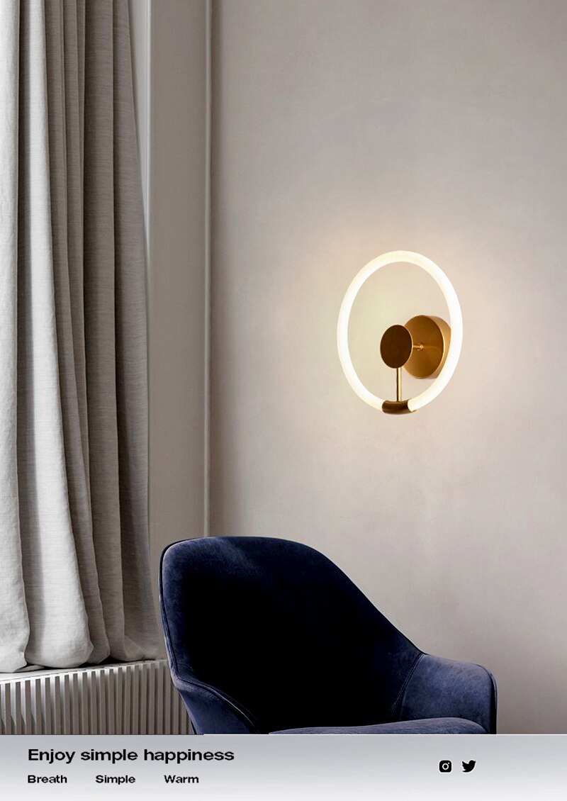 Won Carrick Circle LED Wall Light