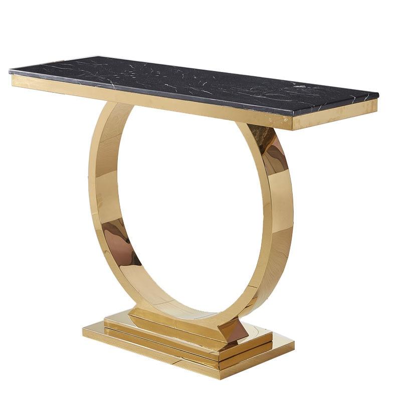 Machu Modern Marble Table - Gold Base