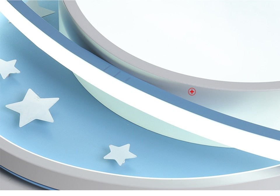 IIS Cartoon Nursery Kids Ceiling Light Oval Blue