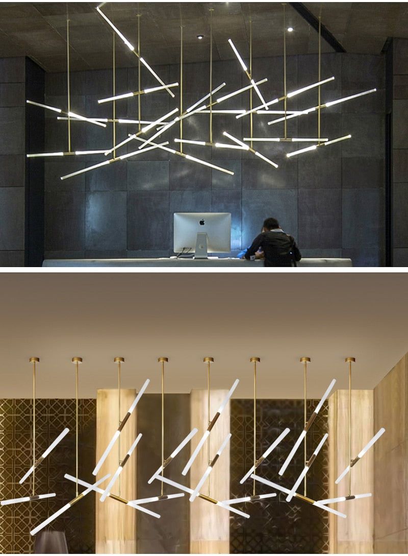 Ylk Agua Modern Gold LED Chandelier