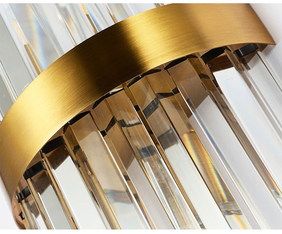 Ylk Modern Crystal Gold Wall Lamps