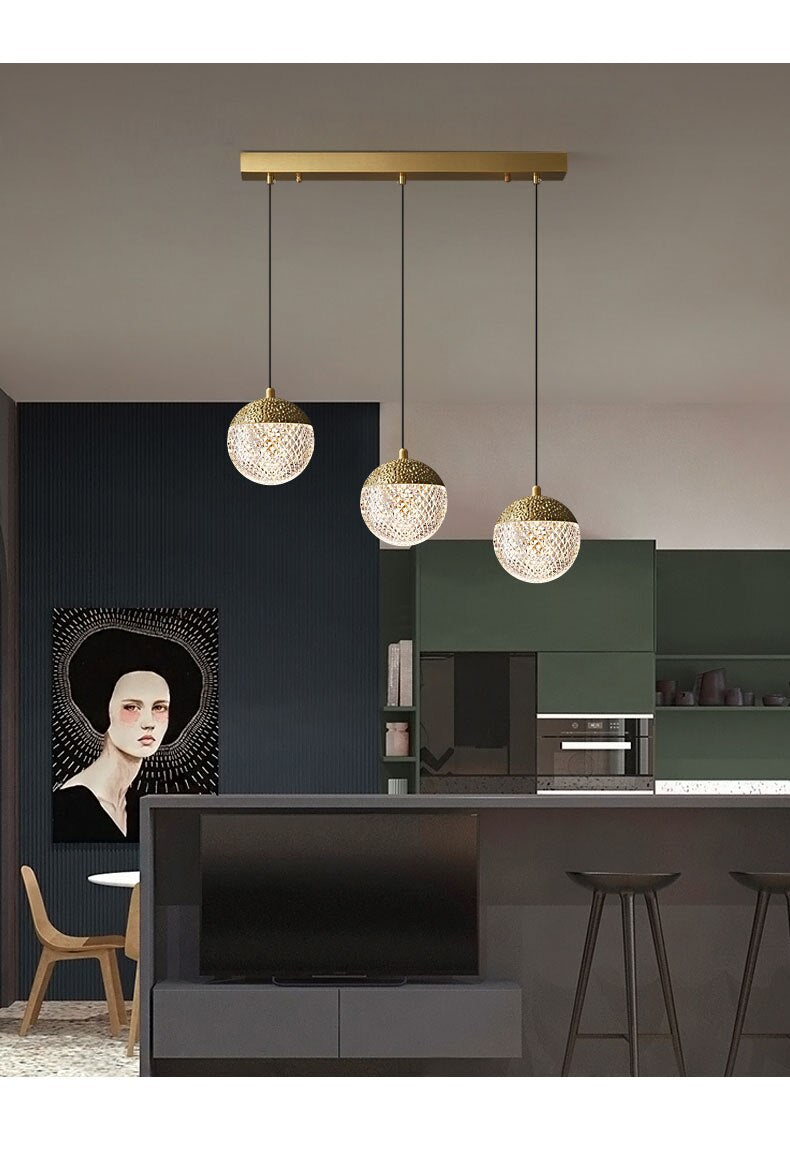 Lyf Round Ball Crystal Pendant Light