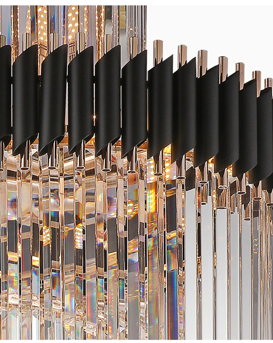 Ylk Ashton Black Spiral Chandelier