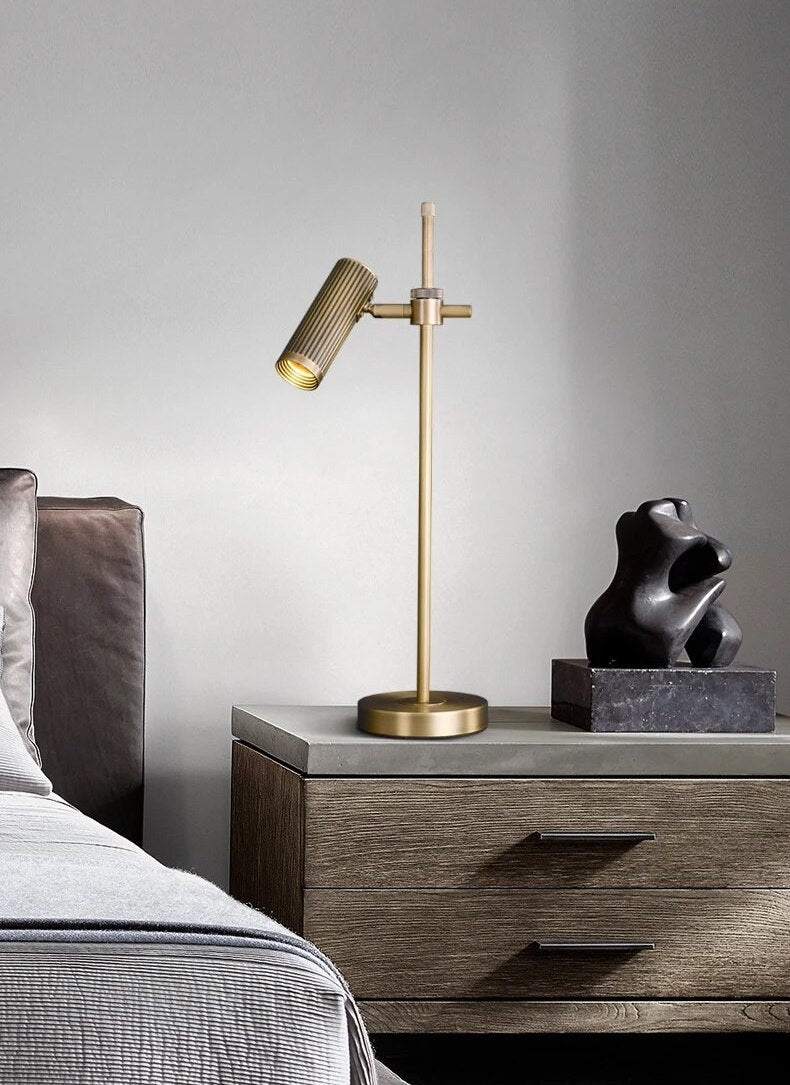 MH - All Copper Minimalist Vintage LED Table Lamp