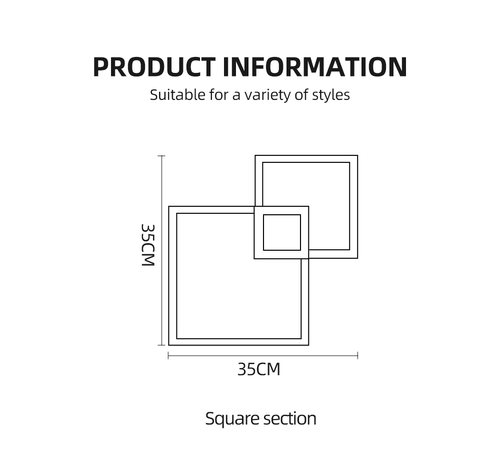 IIS Minimalist Wall Lamp Dimmable  Black White Square Sconces