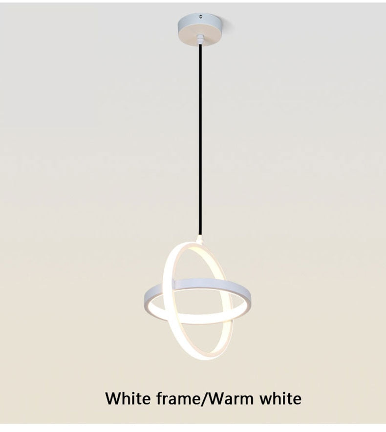 SERA Doble - Simple Modern LED Double Round Square Hanging Lamp