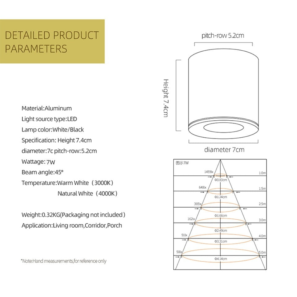 AiS LED Ceiling Light COB Super Anti-glare Spot Light Surface Mounted